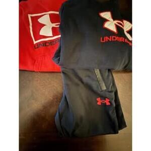 2 Under Armour Sweatshirts with 1 pair of Under Armour Pants